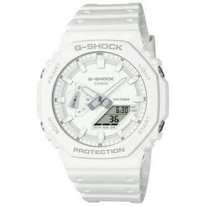 Casio G-Shock Analog Digital GA-2100-7A7DR White Dial Carbon Men's Watch