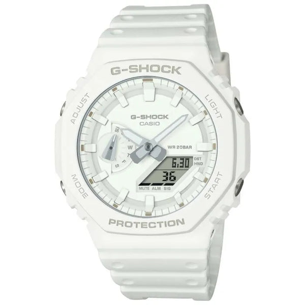 Casio G-Shock Analog Digital GA-2100-7A7DR White Dial Carbon Men's Watch