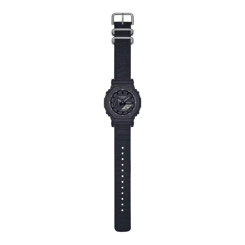 Casio G-Shock Analog Digital GA-2100BCE-1ADR Black Dial Carbon Men's Watch detail view