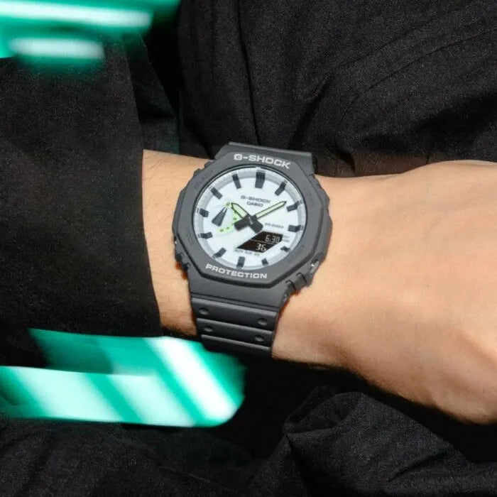 Casio G-Shock Casual GA-2100HD-8ADR White Dial Resin Men's Watch detail view