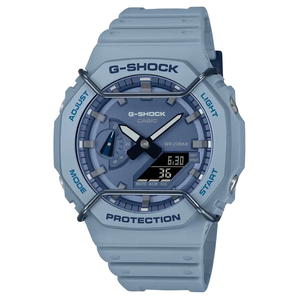 Casio G-Shock Casual GA-2100PT-2ADR Blue Dial Resin Men's Watch