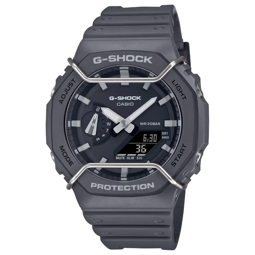 Casio G-Shock Tone-On-Tone GA-2100PTS-8ADR Grey Dial Resin Men's Watch