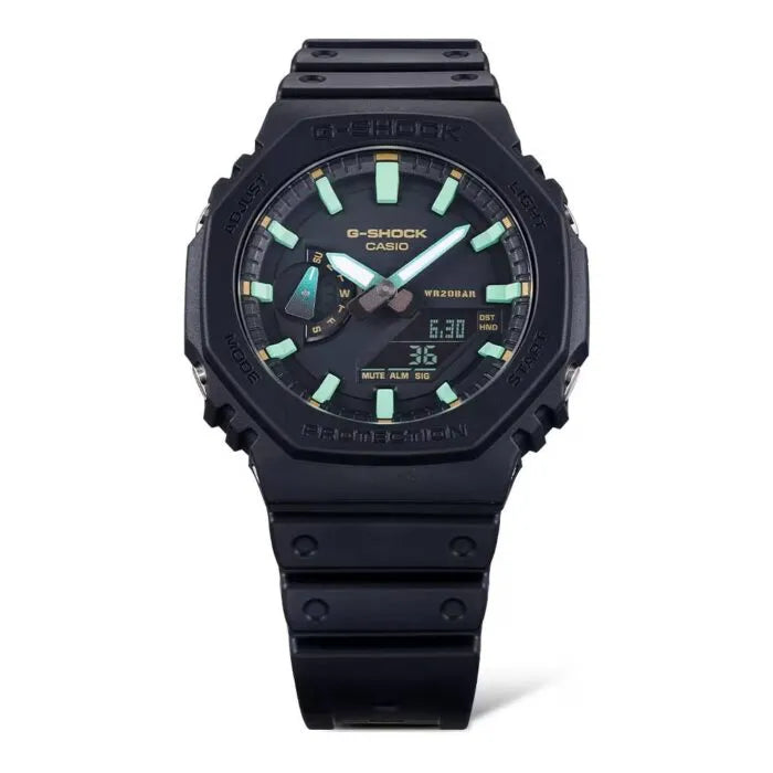Casio G-Shock Analog Digital GA-2100RC-1ADR Black Dial Resin Men's Watch