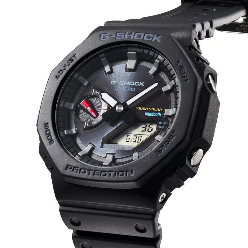 Casio G-Shock Analog Digital GA-B2100-1ADR Black Dial Resin Men's Watch detail view