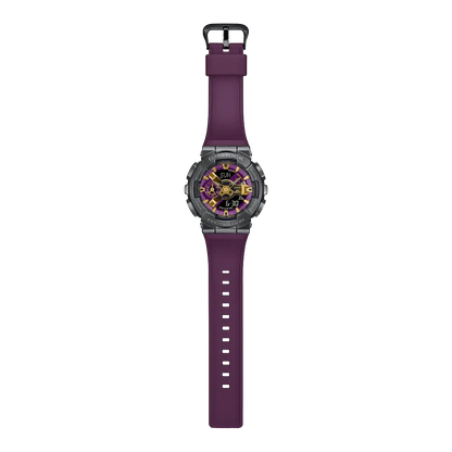 Casio G-Shock Analog Digital GM-110CL-6ADR Purple Dial Stainless Steel Men's Watch