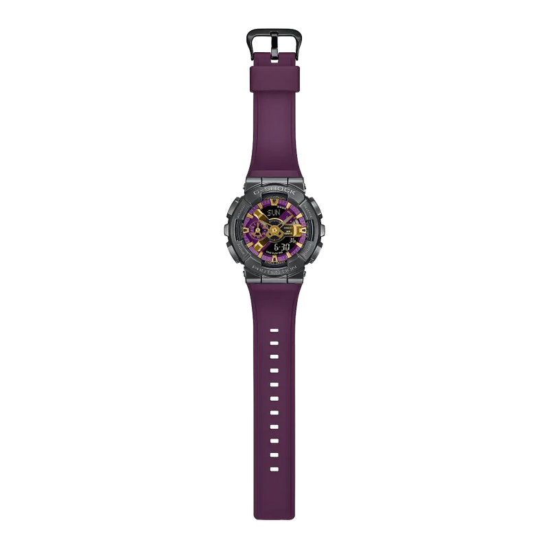 Casio G-Shock Analog Digital GM-110CL-6ADR Purple Dial Stainless Steel Men's Watch detail view
