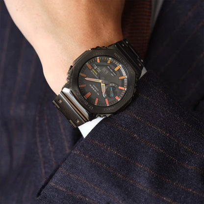 Casio G-Shock Analog-Digital GM-B2100BPC-1ADR CasiOak Bluetooth & Gradation Dial Black Stainless Steel Men's Watch