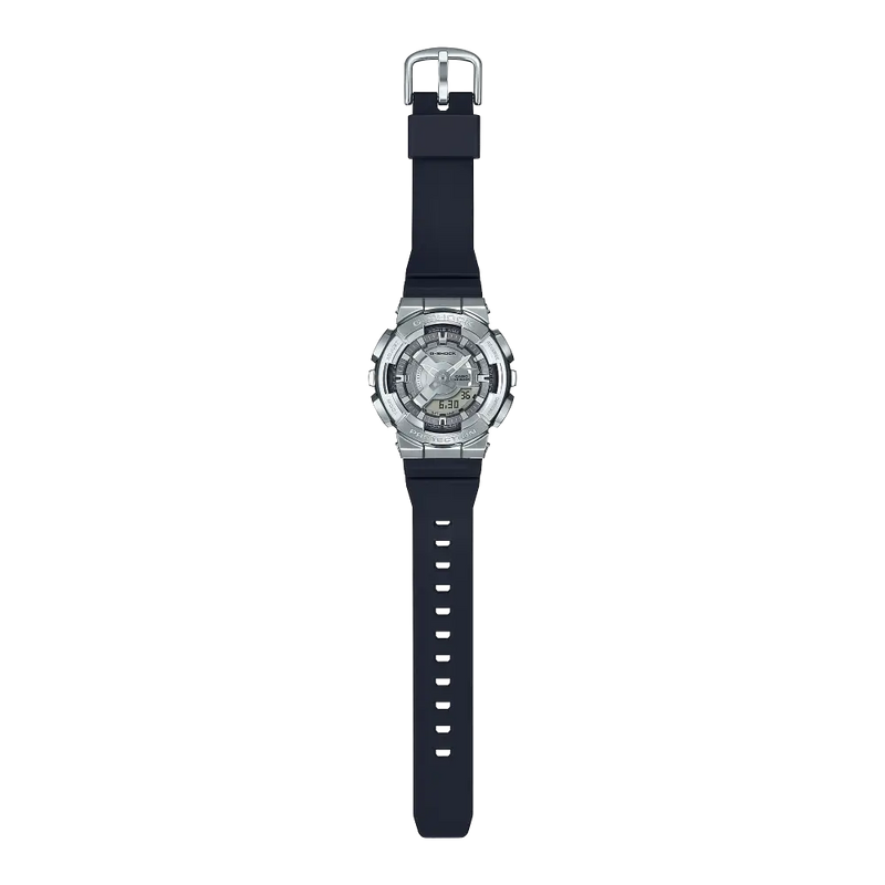 Casio G-Shock Analog Digital GM-S110-1ADR Silver Dial Stainless Steel Women's Watch detail view