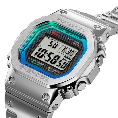 Casio G-Shock Metal GMW-B5000PC-1DR Blue Dial Stainless Steel Men's Watch