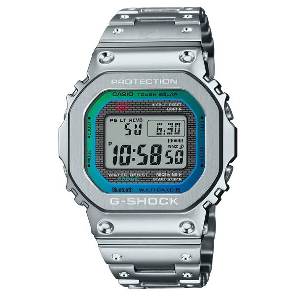 Casio G-Shock Metal GMW-B5000PC-1DR Blue Dial Stainless Steel Men's Watch