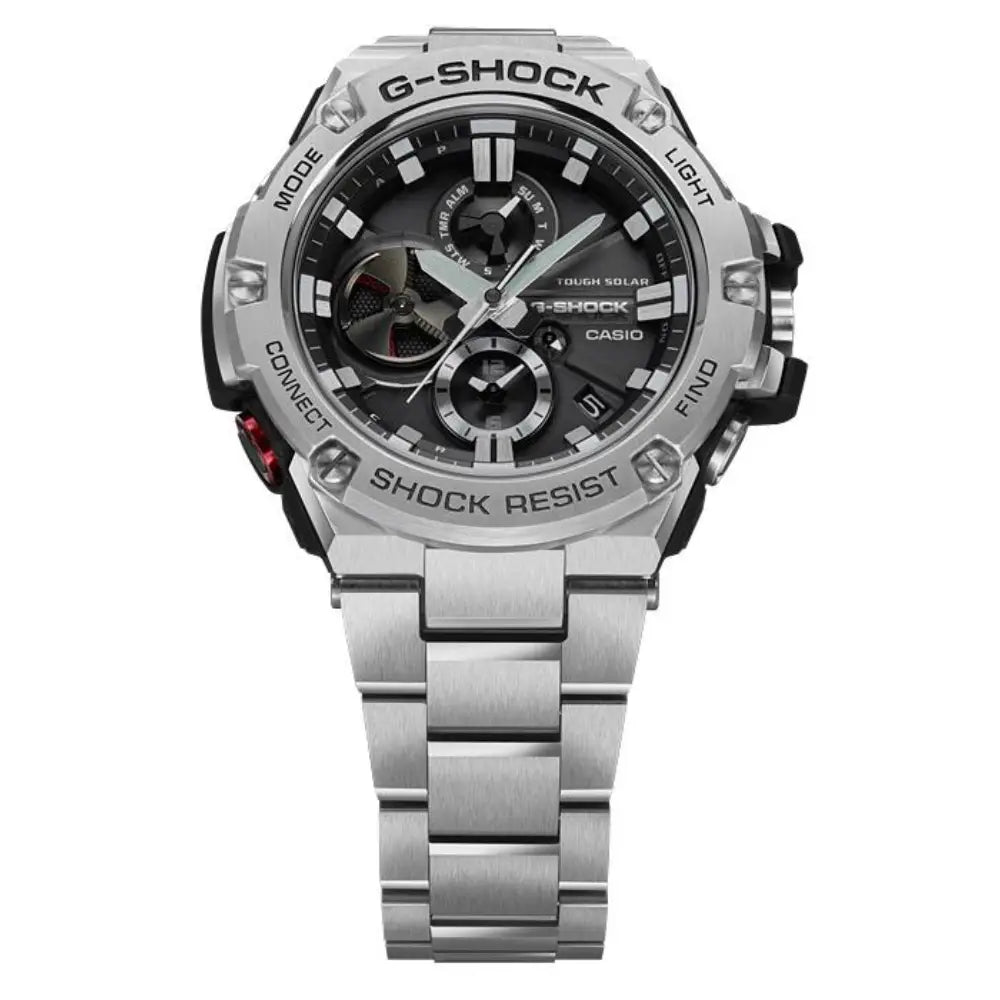 Casio G-Shock Analog  GST-B100D-1ADR Black Dial Stainless Steel Men's Watch