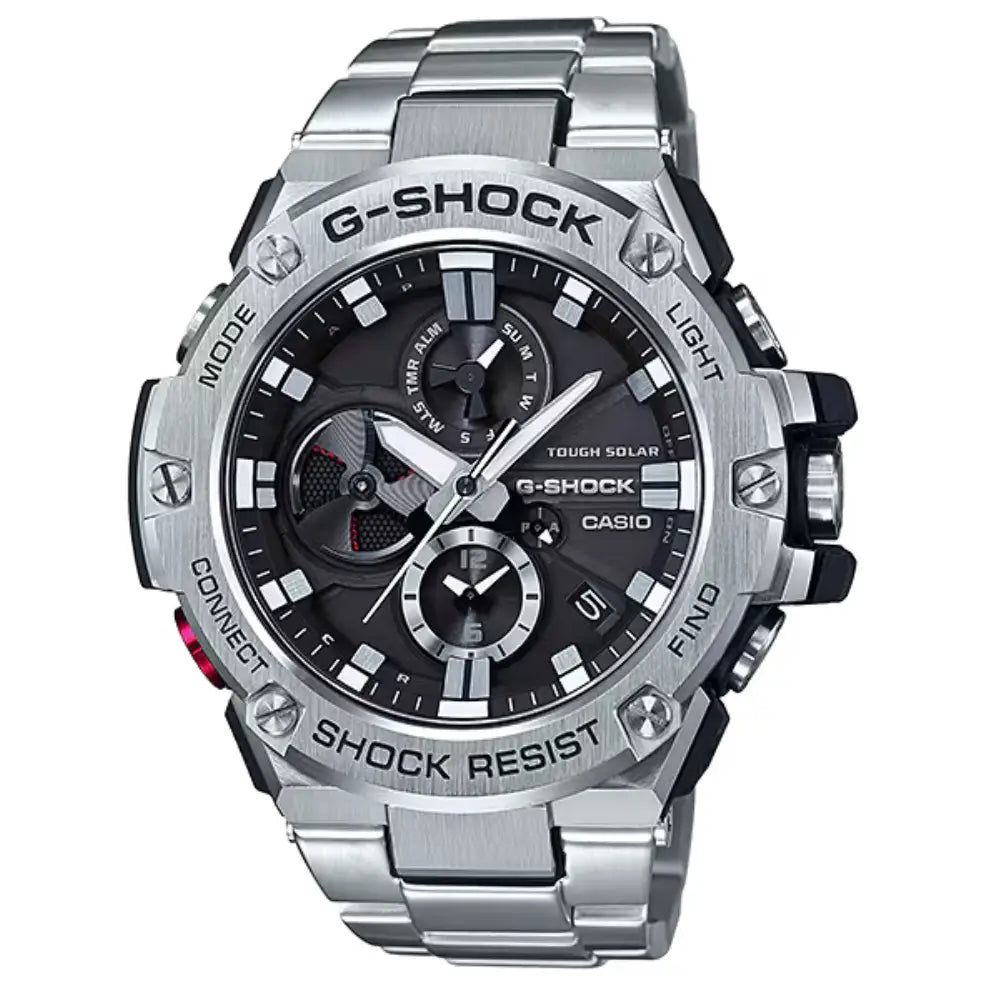 Casio G-Shock Analog  GST-B100D-1ADR Black Dial Stainless Steel Men's Watch