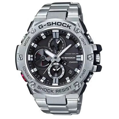 Casio G-Shock Analog  GST-B100D-1ADR Black Dial Stainless Steel Men's Watch