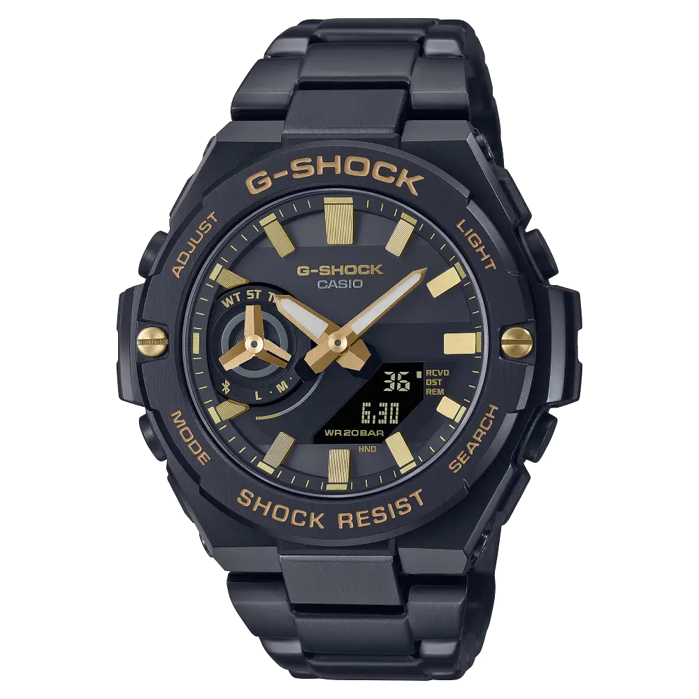 Casio G-Shock Analog Digital GST-B500BD-1A9DR Black Dial Stainless Steel Men's Watch