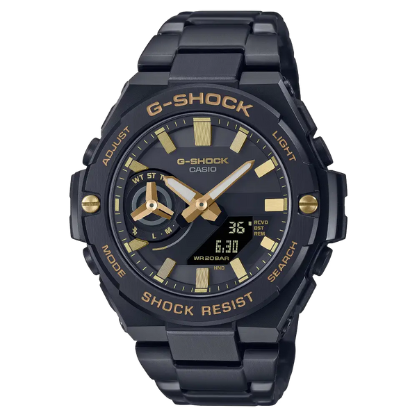 Casio G-Shock Analog Digital GST-B500BD-1A9DR Black Dial Stainless Steel Men's Watch