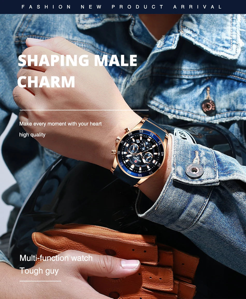 Power on Your Wrist – REWARD Oversized Luxury Sports Watch