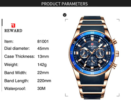 Power on Your Wrist – REWARD Oversized Luxury Sports Watch