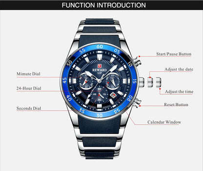 Power on Your Wrist – REWARD Oversized Luxury Sports Watch