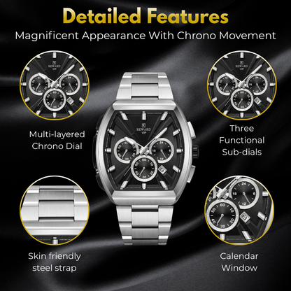 Premium & Trendy Men's Luxury Sport Chronograph Watch with Box - Perfect For Gifts