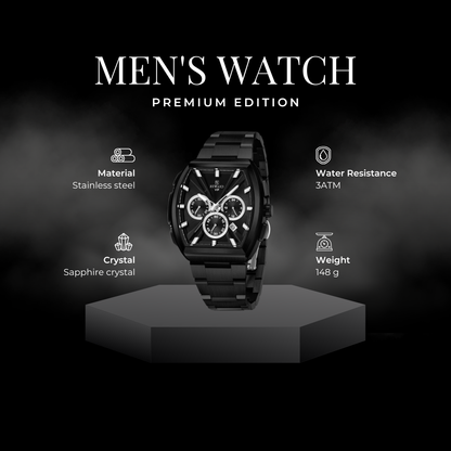 Premium & Trendy Men's Luxury Sport Chronograph Watch with Box - Perfect For Gifts