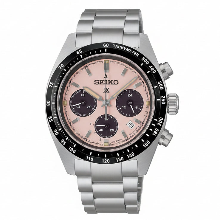 Seiko Prospex Speedtimer SBDL127 (SSC963) Solar Chronograph Pale Pink Dial 39.4mm Stainless Steel Men's Watch