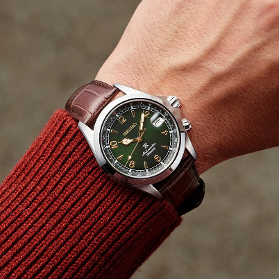 Seiko SPB121J1 Prospex Alpinist Automatic Green Dial 39.5mm Leather Strap Men's Watch