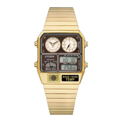 Citizen Quartz JG2103-72X Brown Dial Gold Tone 32.5mm Stainless Steel Men's Watch