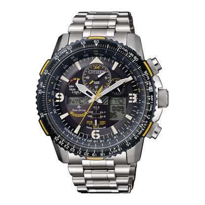 Citizen Promaster Blue Angels JY8078-52L Skyhawk AT Eco-Drive Atomic Timekeeping Blue Dial 45.4mm Stainless Steel Men's Watch