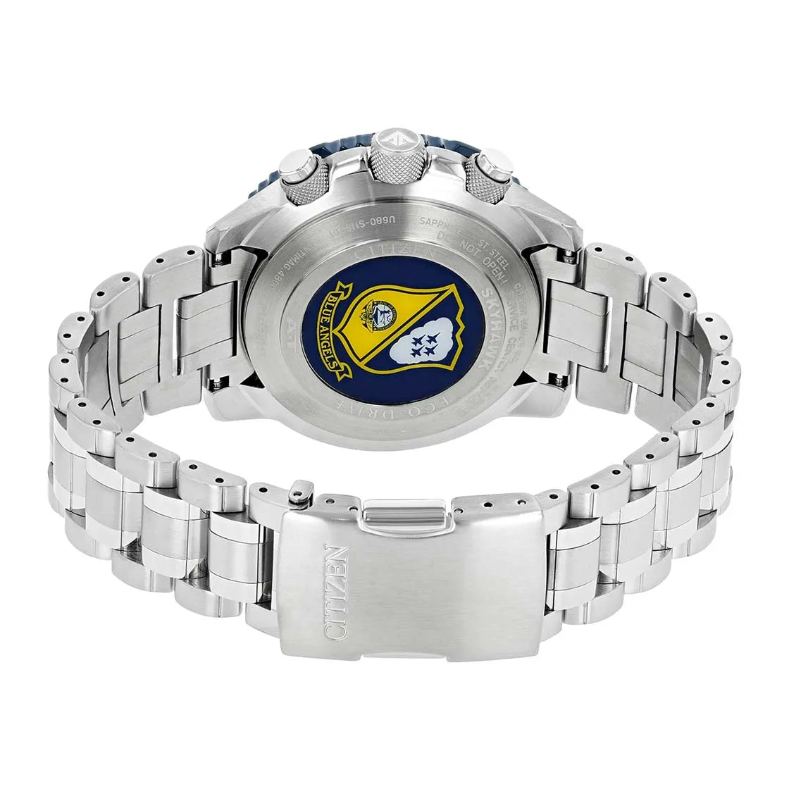 Citizen Promaster Blue Angels JY8078-52L Skyhawk AT Eco-Drive Atomic Timekeeping Blue Dial 45.4mm Stainless Steel Men's Watch