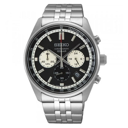 Seiko 5 SSB429P1 Chronograph Black Dial 41.5mm Stainless Steel Men's Watch