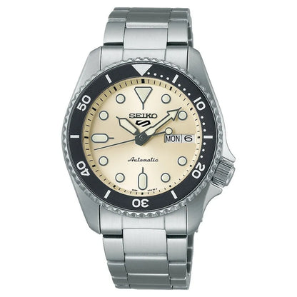 Seiko 5 SRPK31K1 Sports Automatic Classic Creme Dial 38.0mm Stainless Steel Men's Watch
