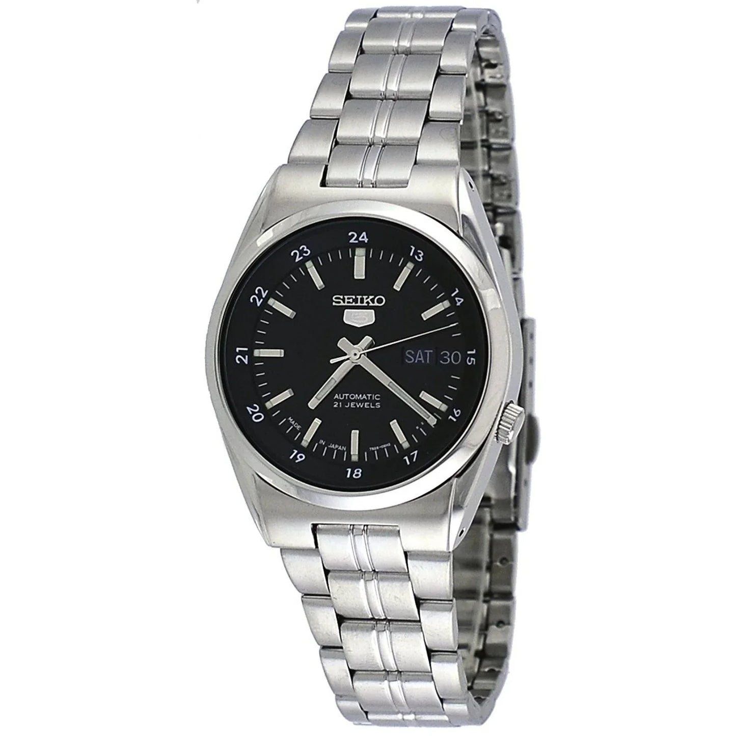 Seiko 5 SNK567J1 21 Jewels Black Dial 36mm Stainless Steel Men's Watch