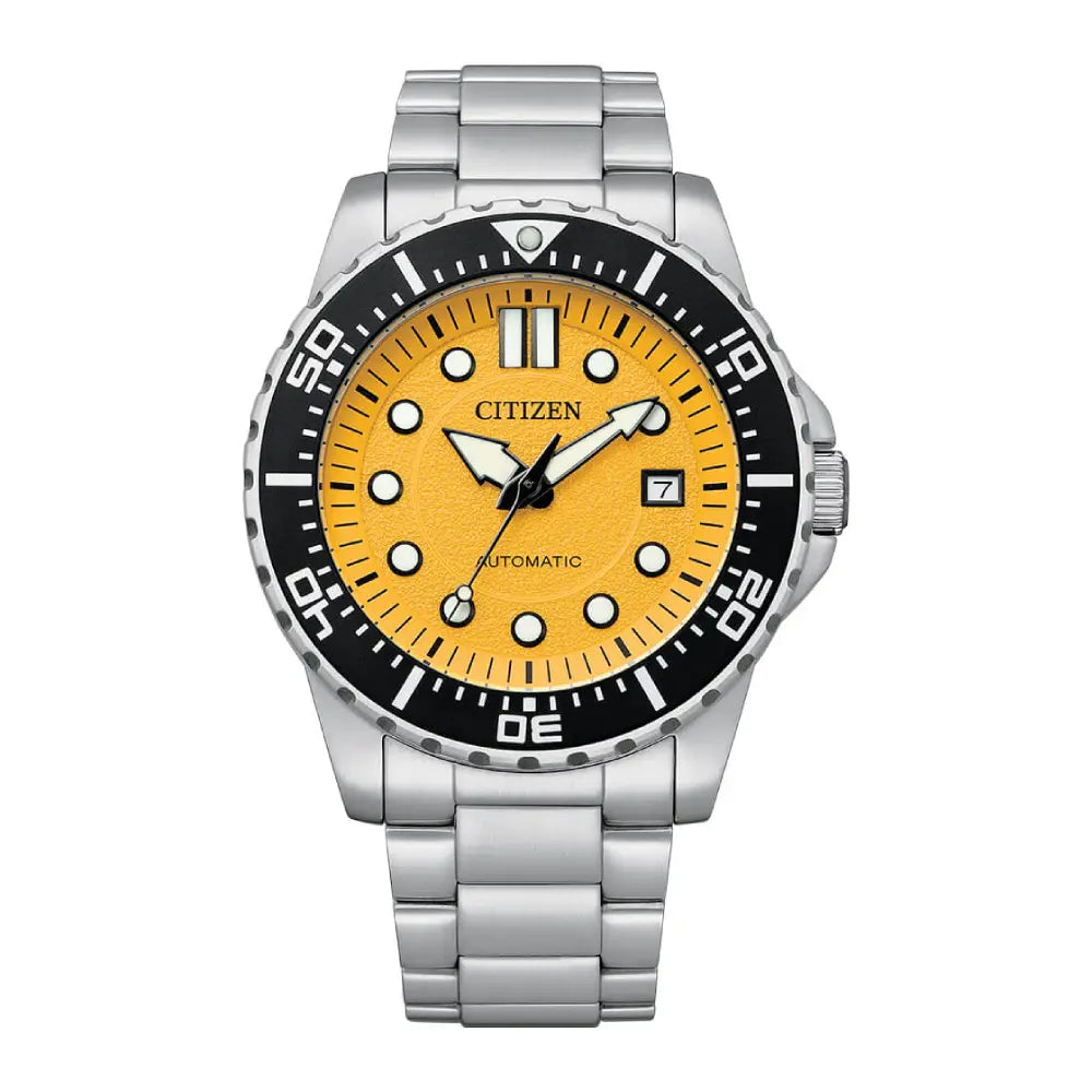 Citizen Automatic NJ0170-83Z Yellow Dial 43mm Stainless Steel Men's Watch