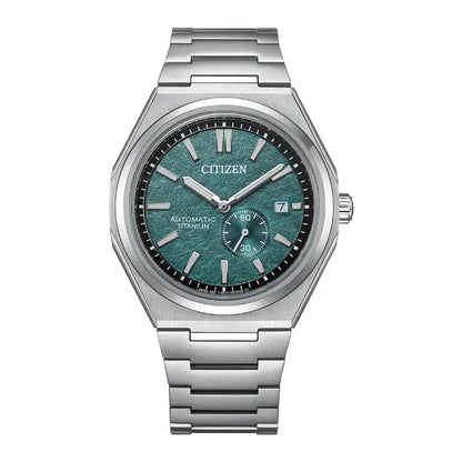 Citizen Zenshin Super Titanium Automatic NJ0180-80X Teal Blue Dial 40.5mm Titanium Men's Watch