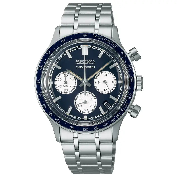 Seiko Spirit Chronograph SBTR053 (JDM) Navy Dial 40mm Stainless Steel Men's Watch