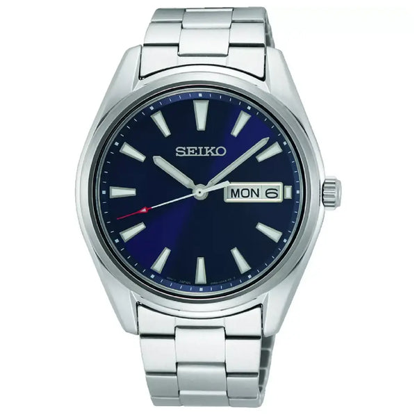 Seiko Classic SUR341P1 Quartz Day-Date Blue Dial 40mm Stainless Steel Men's Watch