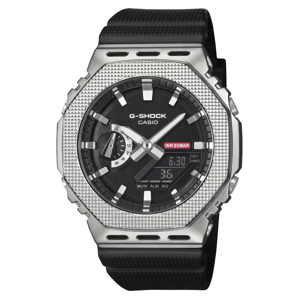 Casio G-Shock "Industrial Metal CasiOak" GM-2100M-1A Silver Dial 44.4mm Bio-Based Resin Strap Unisex Watch