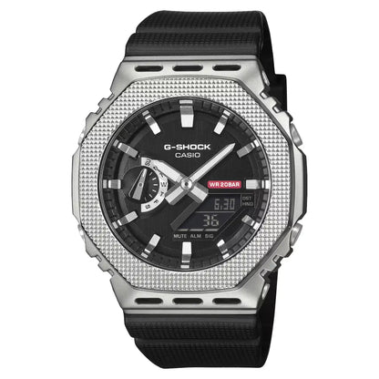 Casio G-Shock "Industrial Metal CasiOak" GM-2100M-1A Silver Dial 44.4mm Bio-Based Resin Strap Unisex Watch