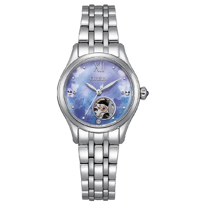 Citizen PR1040-88N Mechanical Automatic Open Heart "Beginning Blue - Limited Edition" Light Blue Dial 34mm Stainless Steel Women's Watch