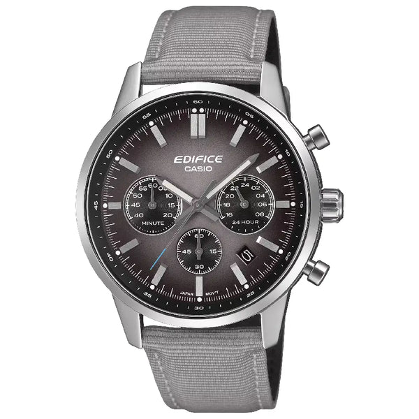 Casio Edifice EFR-575C-8A Grey Gradient Dial 40.5mm Cloth/Leather Men's Watch