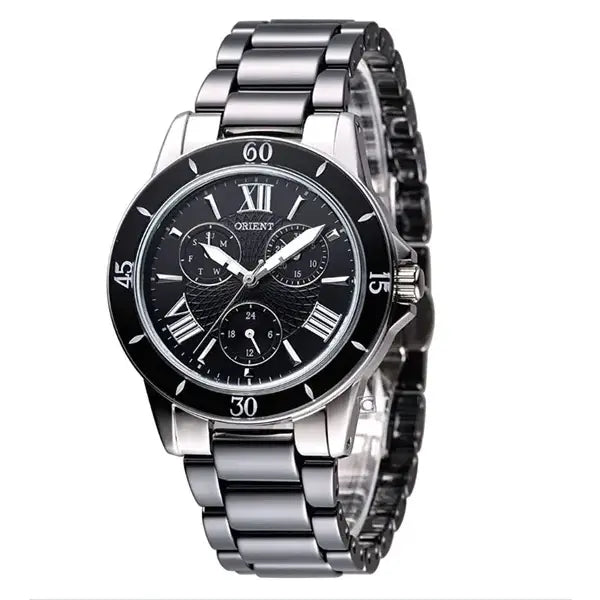 Orient Stylish Chronograph SUT0F004B0 Black Dial 38mm Ceramic Women's Watch