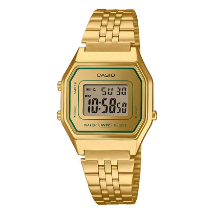 Casio Vintage Digital LA680WEGV-9ADF Gold Dial Stainless Steel Women's Watch