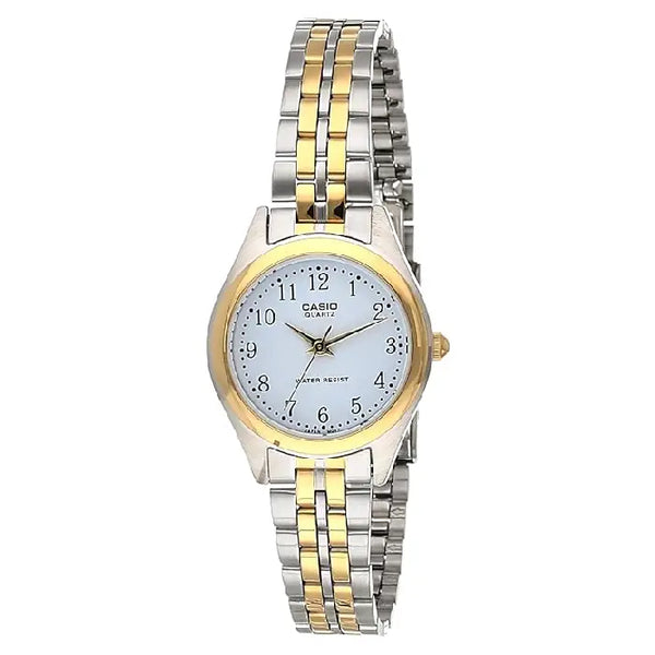Casio Enticer Ladies Analog LTP-1129G-7BRDF White Dial Stainless Steel Women's Watch