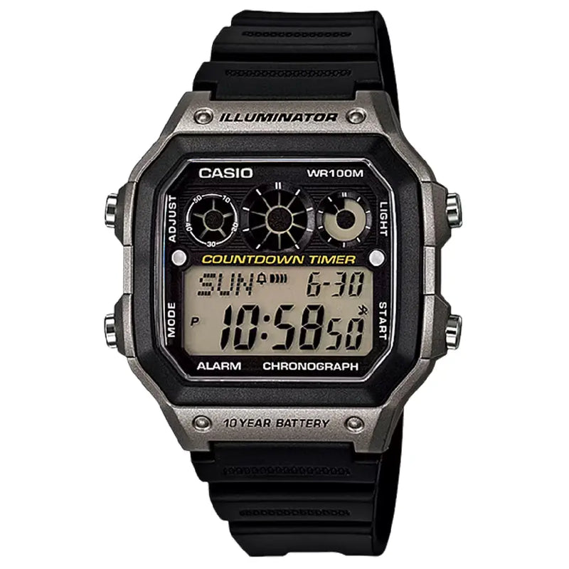 Casio Sports Timer Digital AE-1300WH-8AVDF Black Dial Resin Strap Men's Watch