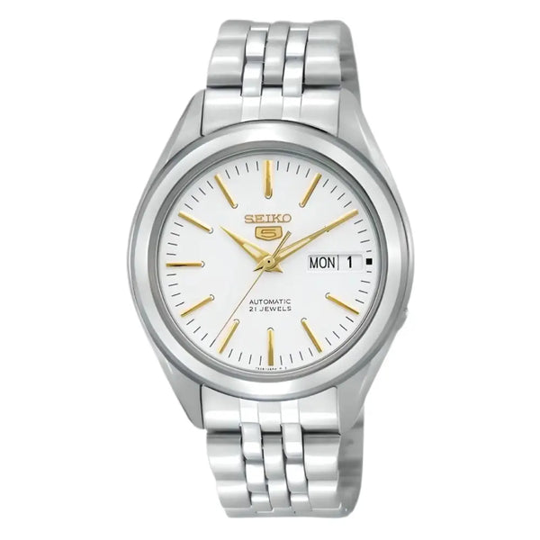 Seiko 5 SNKL17K1 Automatic 21 Jewels White Dial 37mm Stainless Steel Men's Watch