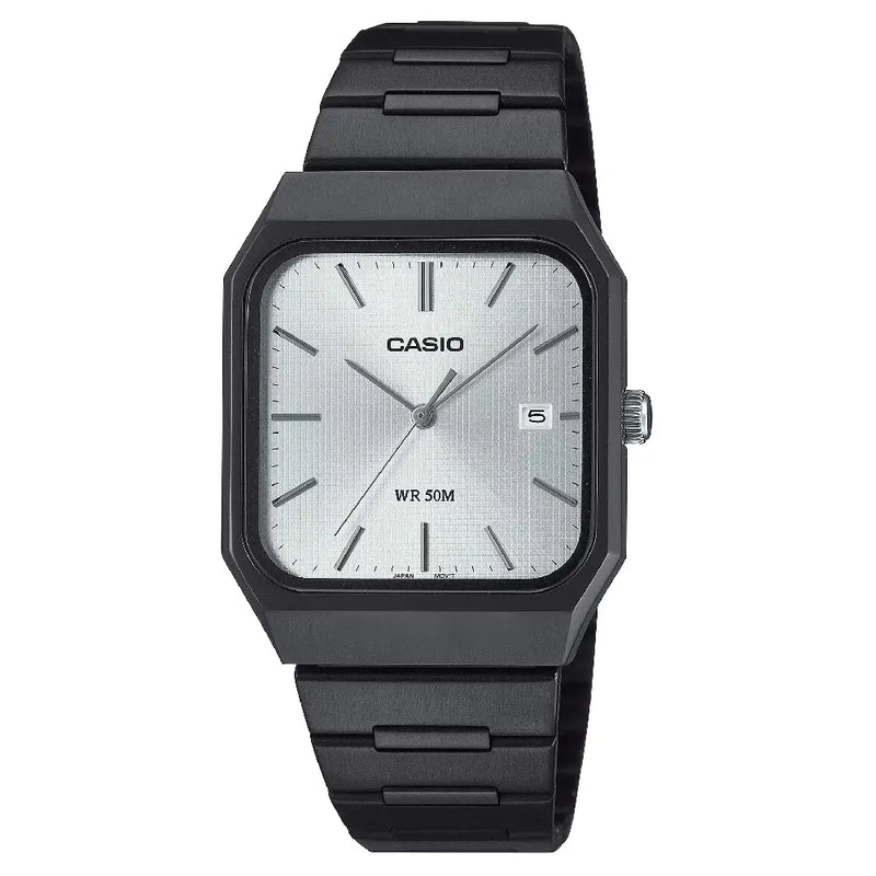 Casio Collection Analog MTP-B185B-7AVDF Silver Dial Stainless Steel Men's Watch