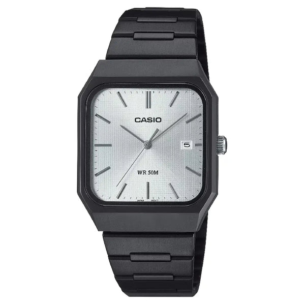 Casio Collection Analog MTP-B185B-7AVDF Silver Dial Stainless Steel Men's Watch