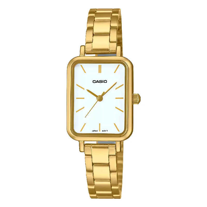 Casio Enticer Ladies Analog LTP-V009G-7E White Dial Stainless Steel Women's Watch