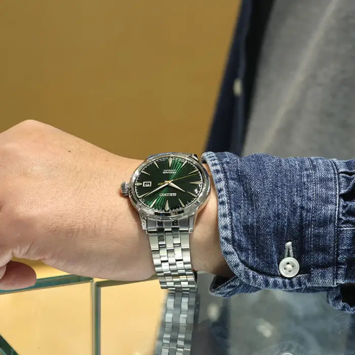 Seiko Presage Cocktail Time SARY271 Green Mockingbird Dial 40.5mm Stainless Steel Men's Watch