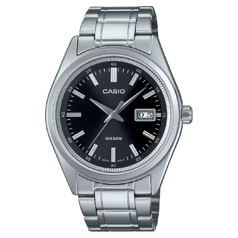 Casio Collection Analog MTP-B180D-1A1VDF Black Dial Stainless Steel Men's Watch
